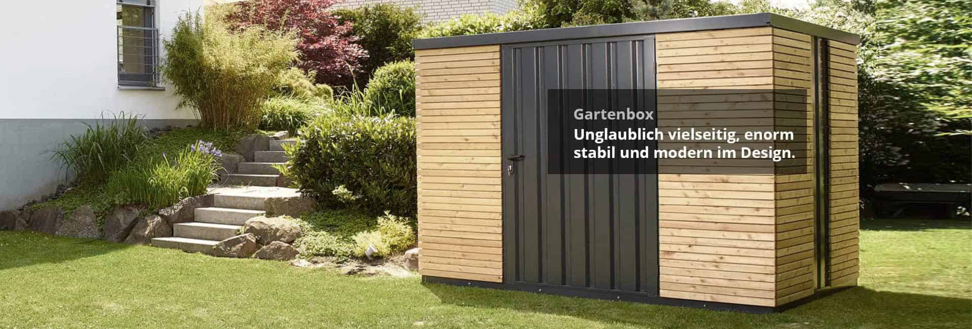 Gartenbox aus Metall kaufen | Uninorm Technic AG