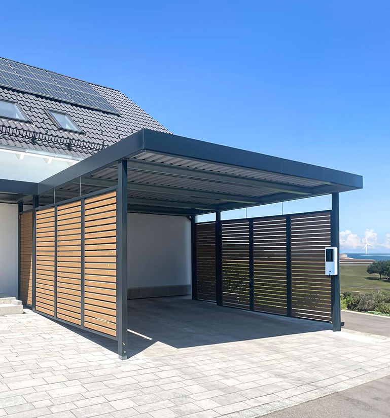 Carport solar mit ladestation
